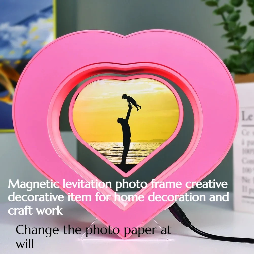 Creative Magnetic Levitation Photo Frame Photo Album Light Display Item Practical Exquisite Gift Home Decoration Handicraft