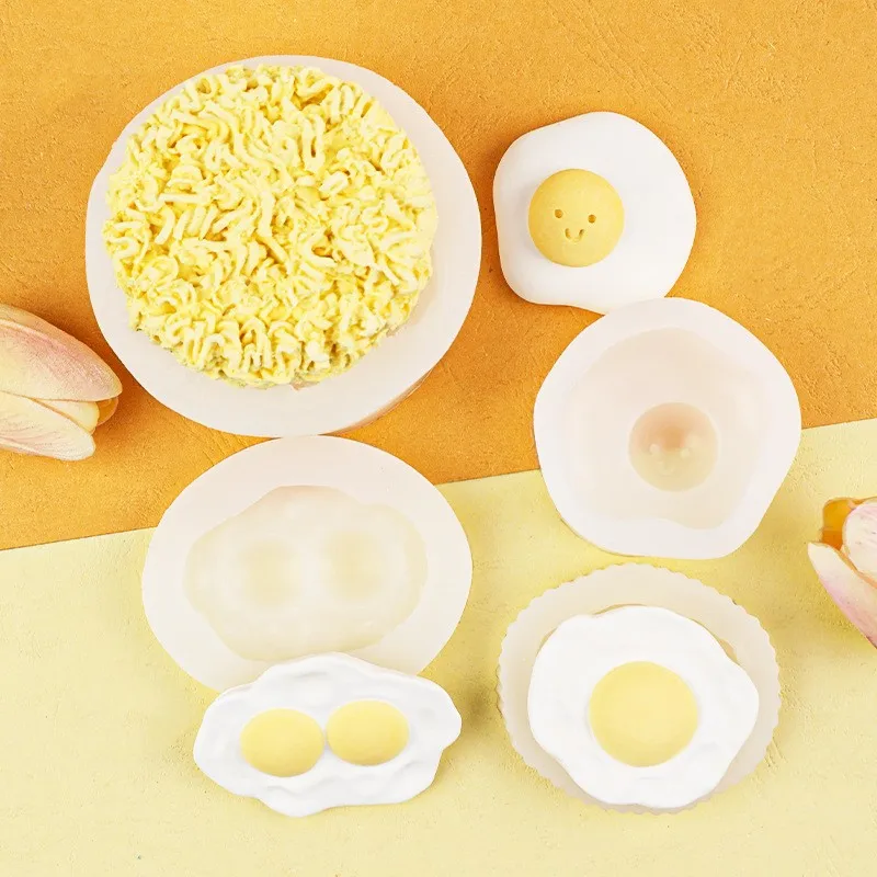 

DIY Simulated Food Silicone Mold 3D Noodle Egg Candle Candle Epoxy Resin Molds Handmade Crafts Aromatherapy Making Accessories