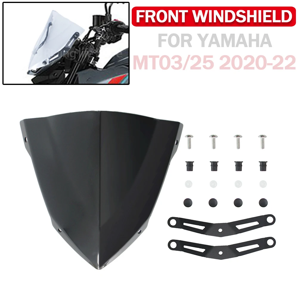 

Motorcycle Windshield Front Wind Screen Deflectors Double Bubble Windscreen For Yamaha MT-03 MT03 MT25 MT-25 2020 2021 MT 03 25