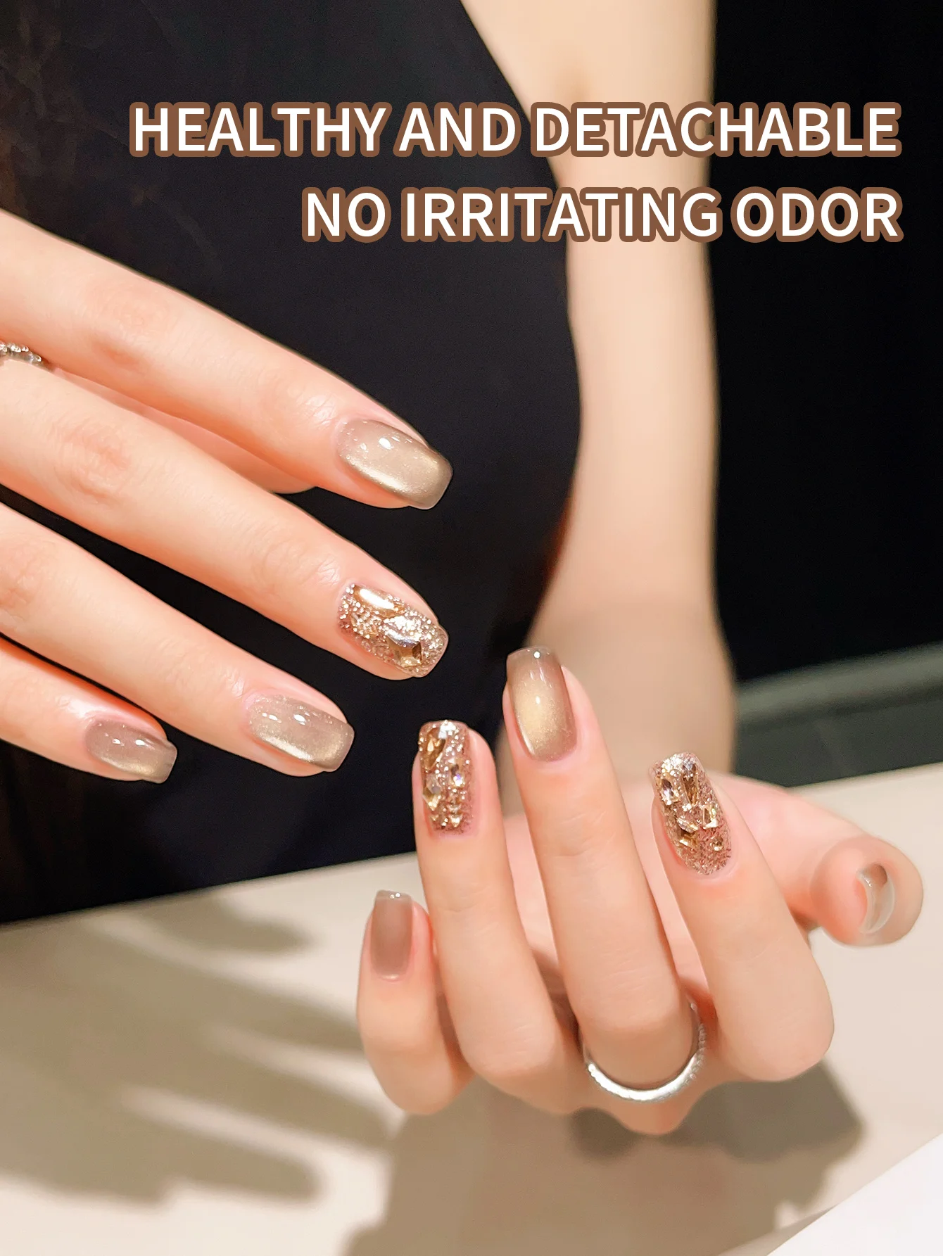 2個入り 10ml スパークリングライト ブロークン ドリル ジェルネイルポリッシュ ソークオフ UVライト対応 ジェルネイル DIY ネイルサロン LEDジェルニス