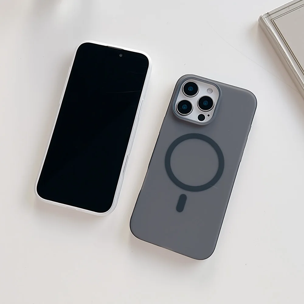 Luxury Matte For Magsafe Phone Case For iPhone 17 Pro 16 15 14 13 12 Pro Max 11 Magnetic Shockproof Transparent Silicone Cover view 3
