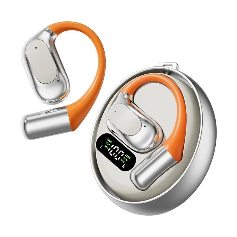 

Bluetooth headset non-in-ear hanging ear rotating design Hot Wheels Bluetooth headset open