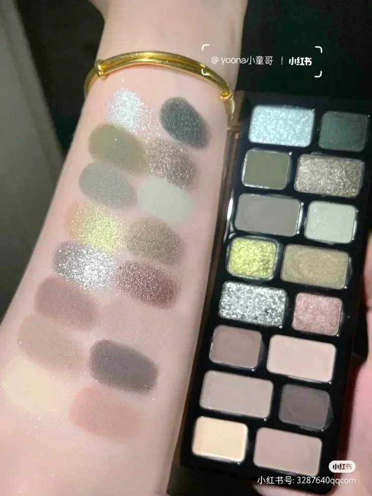 QianYan 16 cores paleta de sombra esfumaçado camaleão gótico shimmer glitter fosco sombra de olho paleta de maquiagem original beleza rara