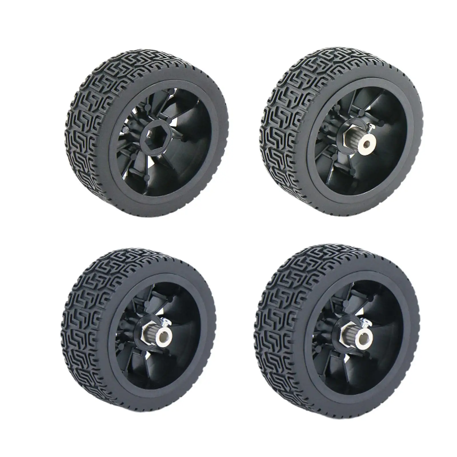 Model Car Tire Spare Part Simulation Rubber Wheel for RC Robot Vehicle DIY Replacement