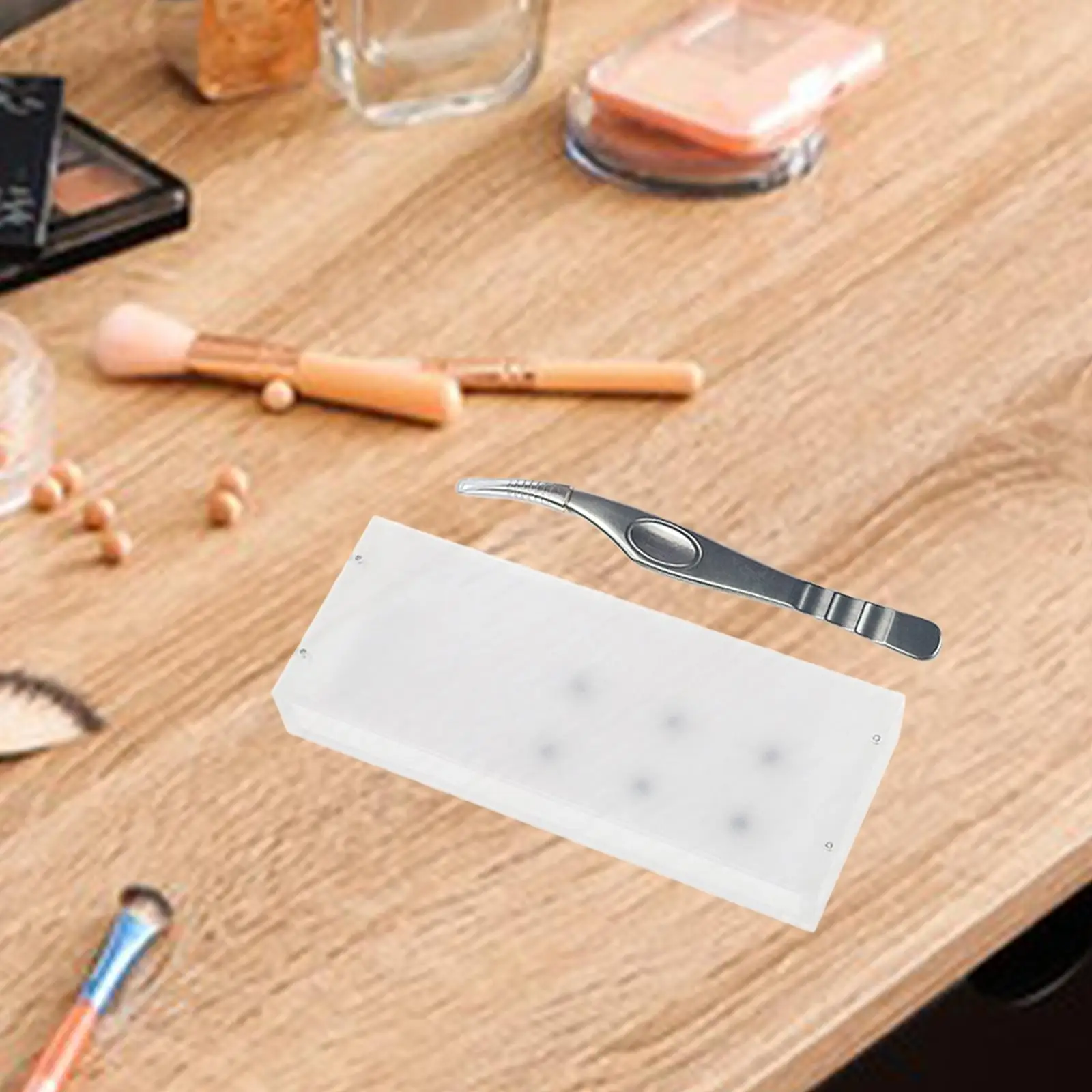 Soporte para pinzas de pestañas, acrílico, conveniente para injerto, vitrina de escritorio
