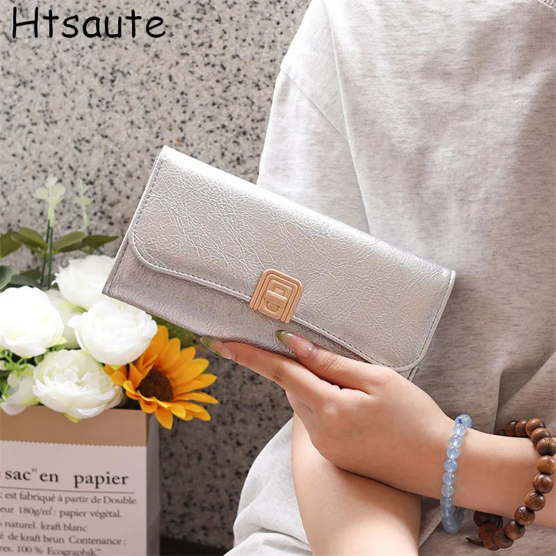 Classic Vintage Women's Long Wallet Simple Purse  Large Capacity Handbag PU Leather Multi-Card Slot Credit Card Holder