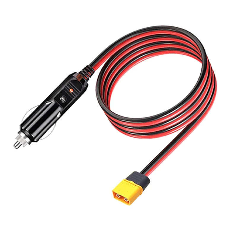 XT60 Male Connector Extension Cable With Lighter Plug 10FT 14AWG Car Charger And XT60 Adapter Cord