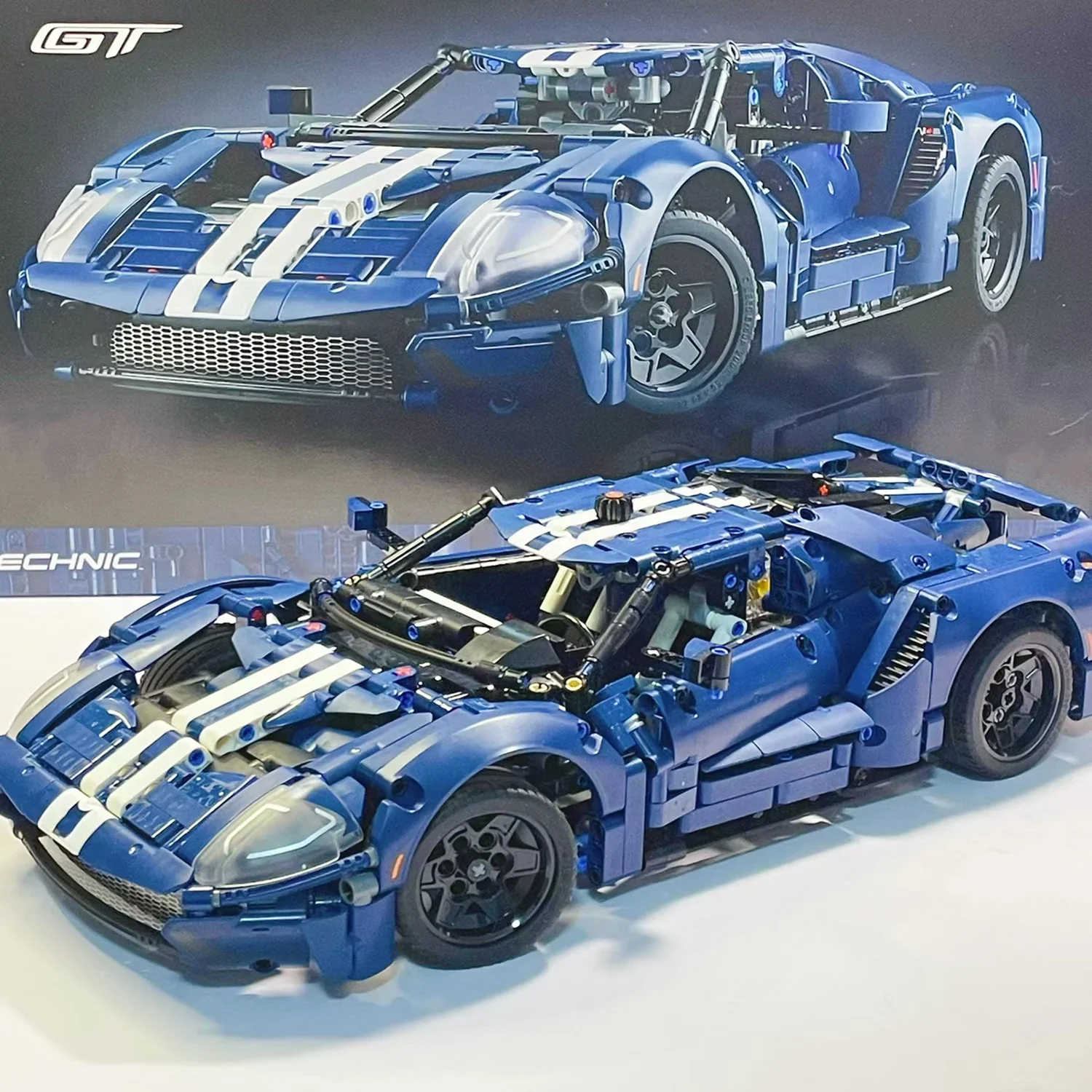 Technical 42154 MOC GT Sports Car 1468PCS Building Blocks Model Racing Vehicle Assemble Bricks Toys for Kids Adult Birthday Gift