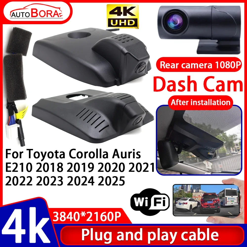 

Video Recorder 4K UHD Plug and Play Car DVR Dash Cam for Toyota Corolla Auris E210 2018 2019 2020 2021 2022 2023 2024 2025