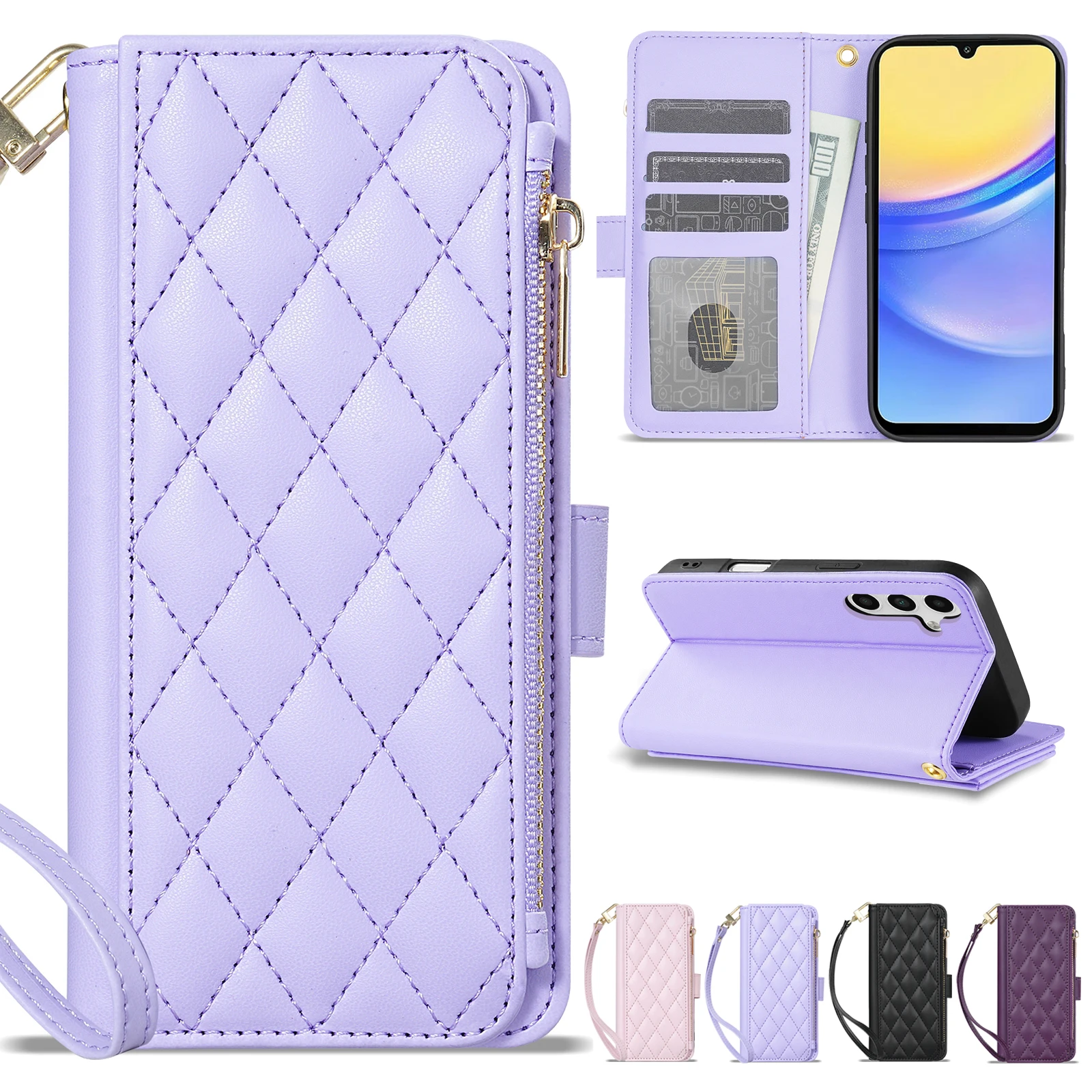 지갑형 가죽 카드 슬롯 케이스 이미지