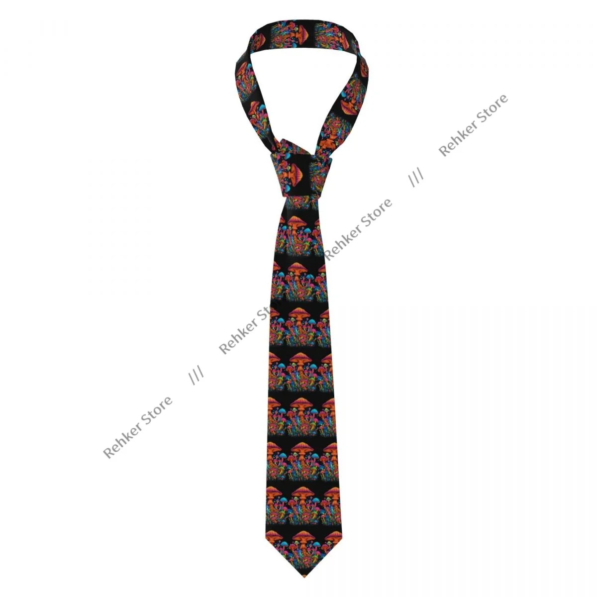 Classic Tie Men Neckties for Wedding Party Business Adult Neck Tie Casual Trippy Psychedelic Mushroom Tie