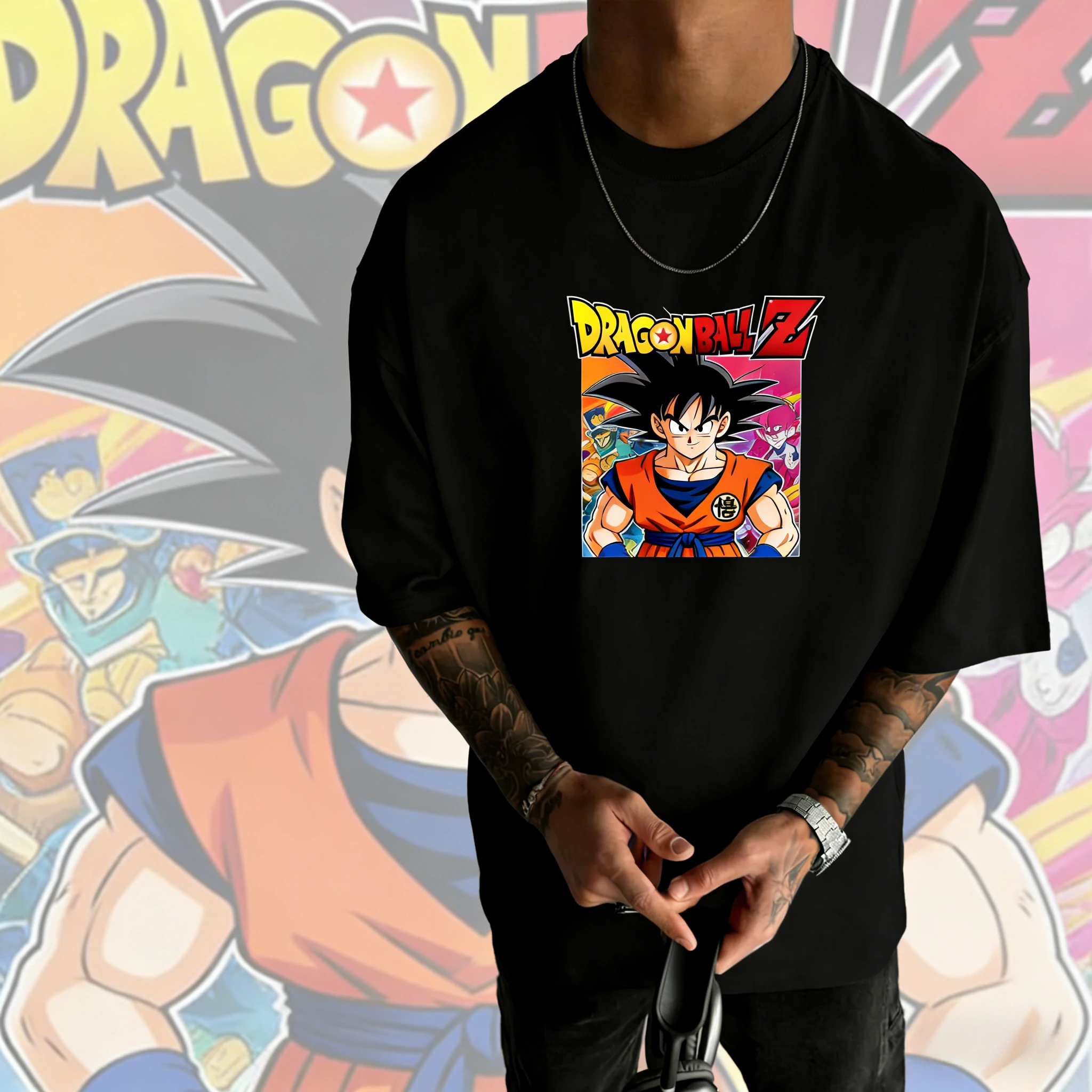 

New Summer Dragon Ball 40th Anniversary Son Goku 100%Cotton Anime Printed T-shirt Casual Streetwear Unisex