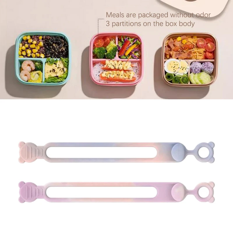 Multi-Purpose Silicone Rubber Strap Silicone Wrap Bands Bento Box Elastic Silicone Band Lunch Box For Home Storage Tools