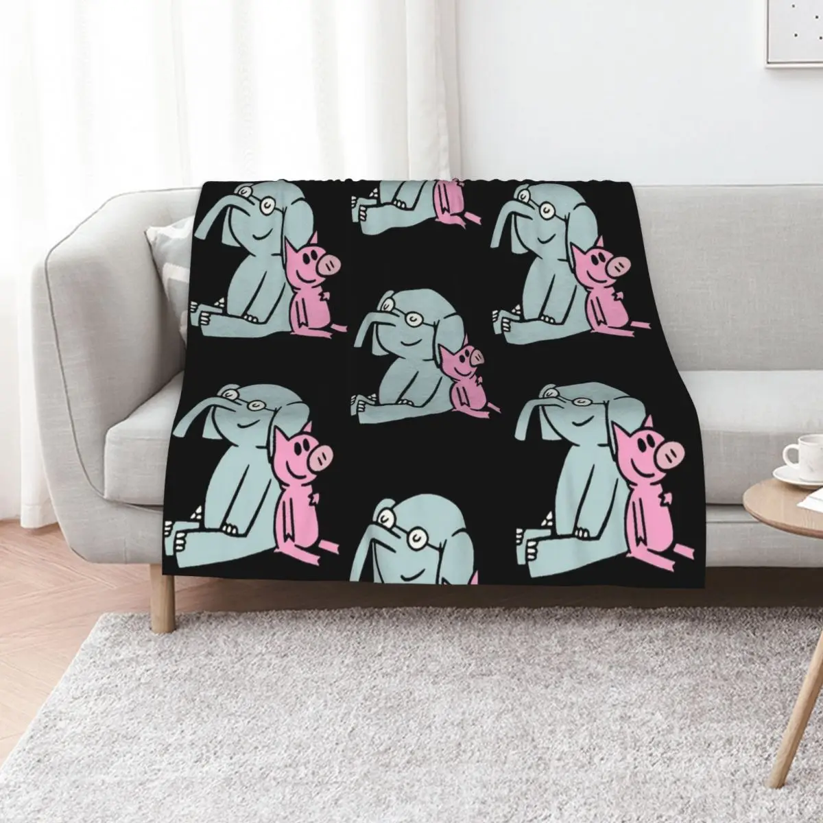 

Elephant and Piggie. Gerald and Piggie. Anime transparent sticker, mo willems Throw Blanket decorative Flannels Blankets