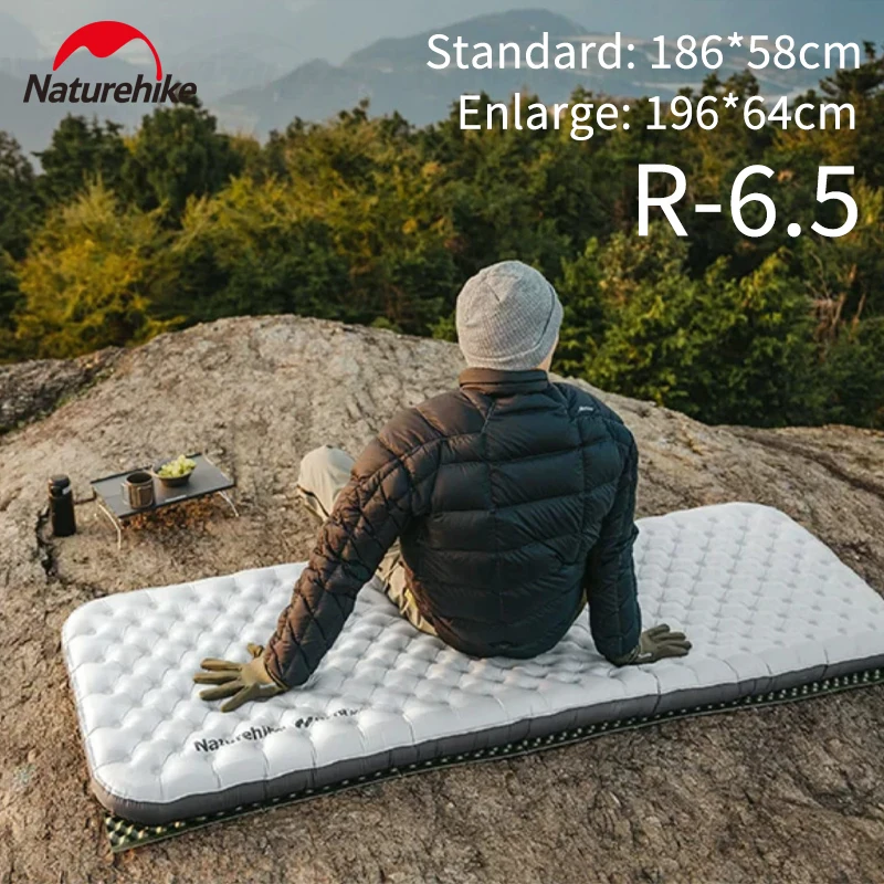 Naturehike R-value 6.5 Inflatable Matrees Ultralight Portable Folding Air Cushion Hiking Outdoor Sleeping Thermal Camping Mat