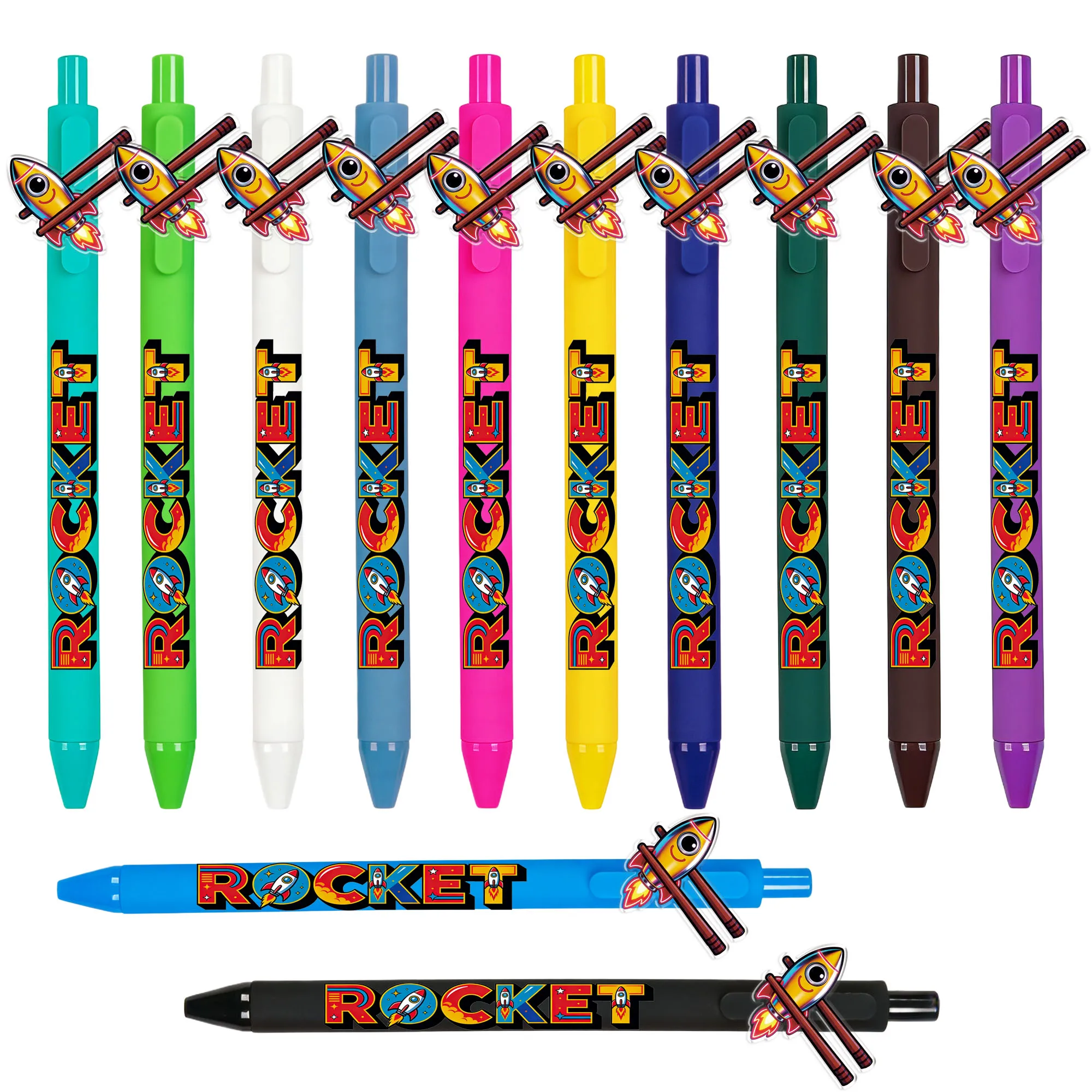 

12 pieces / 18 pieces of space rocket pattern ballpoint pens. Rocket-shaped pens. Pens specially designed for space enthusiasts.