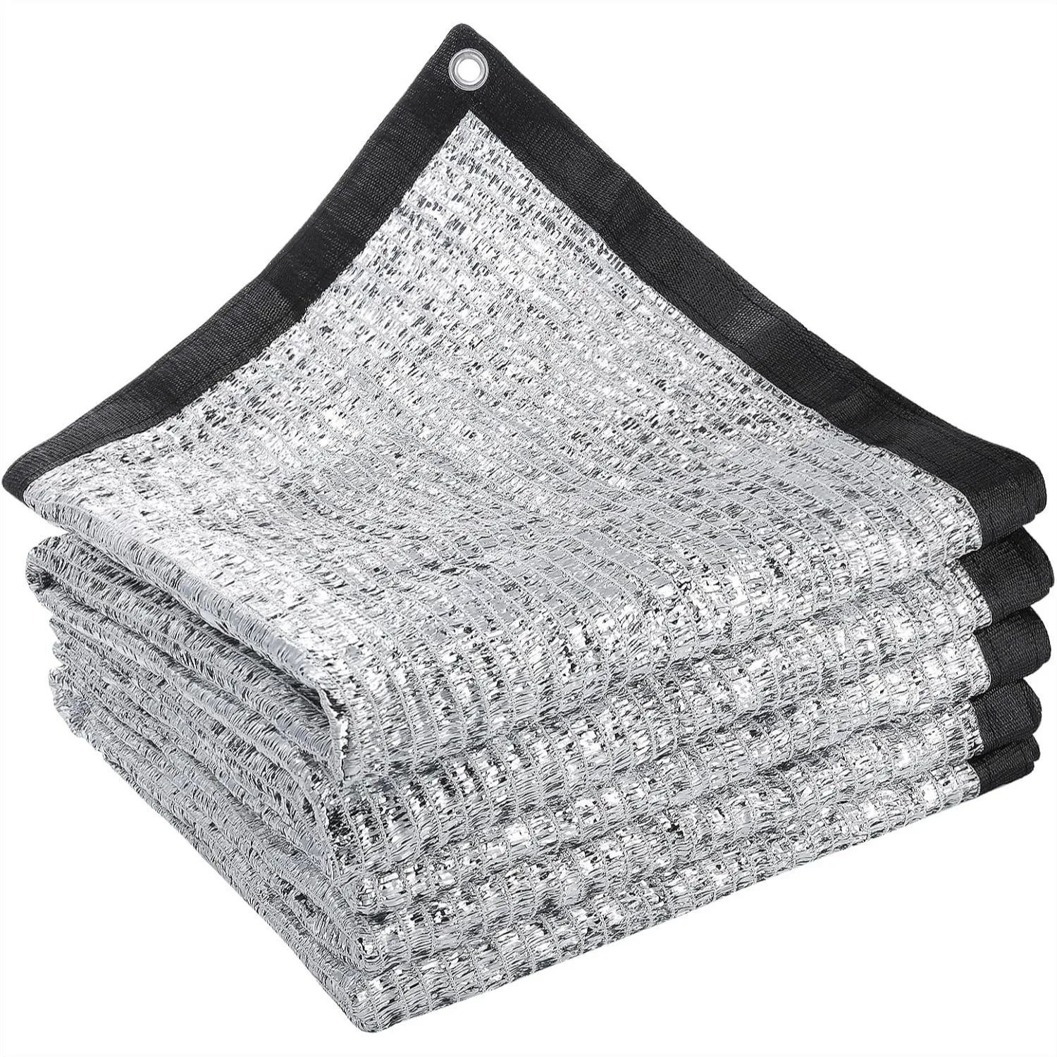 70% Reflective Shade Cloth with Grommets for RV, Garden, Greenhouse - 10'x14'