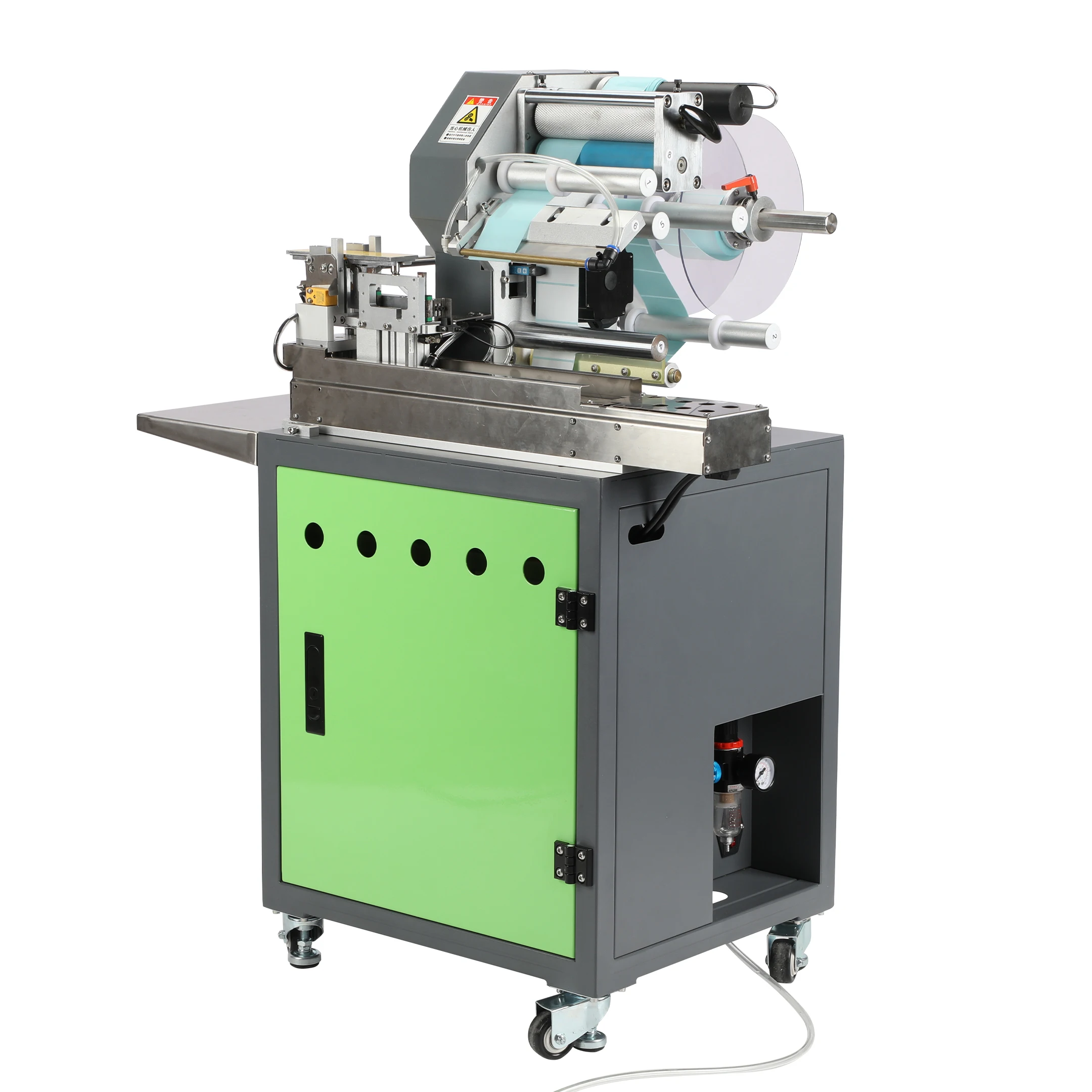 Semi Automatic Cable Wire Labeling Machine For Wire Folding Paste Label And For Wire Harness Folding Labeling Machine