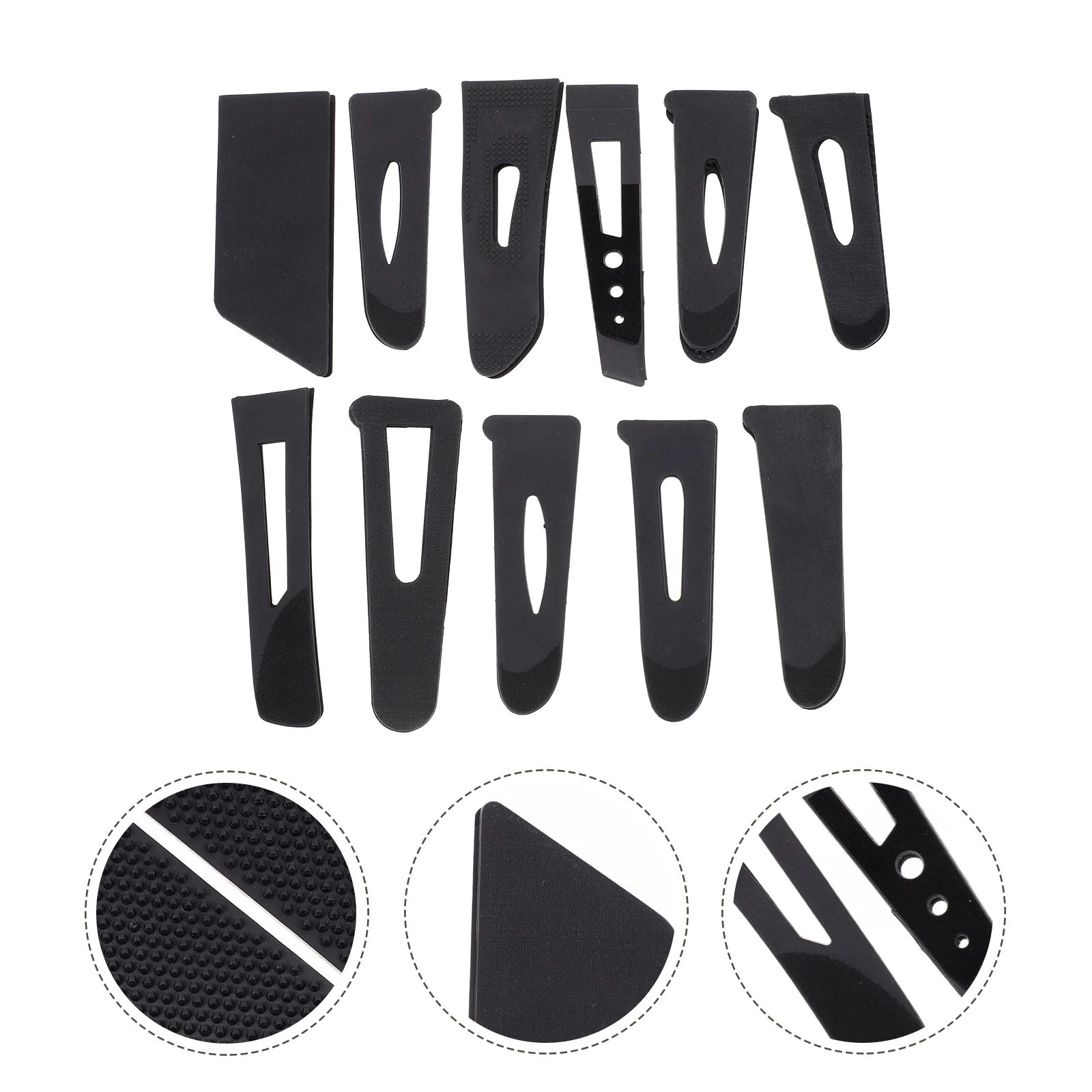 22 Pcs Clothing Tag Sleeve Loop Black Duct Tape Cuff Tab Cord Organization Straps Pvc Cuffs Fastening Tie