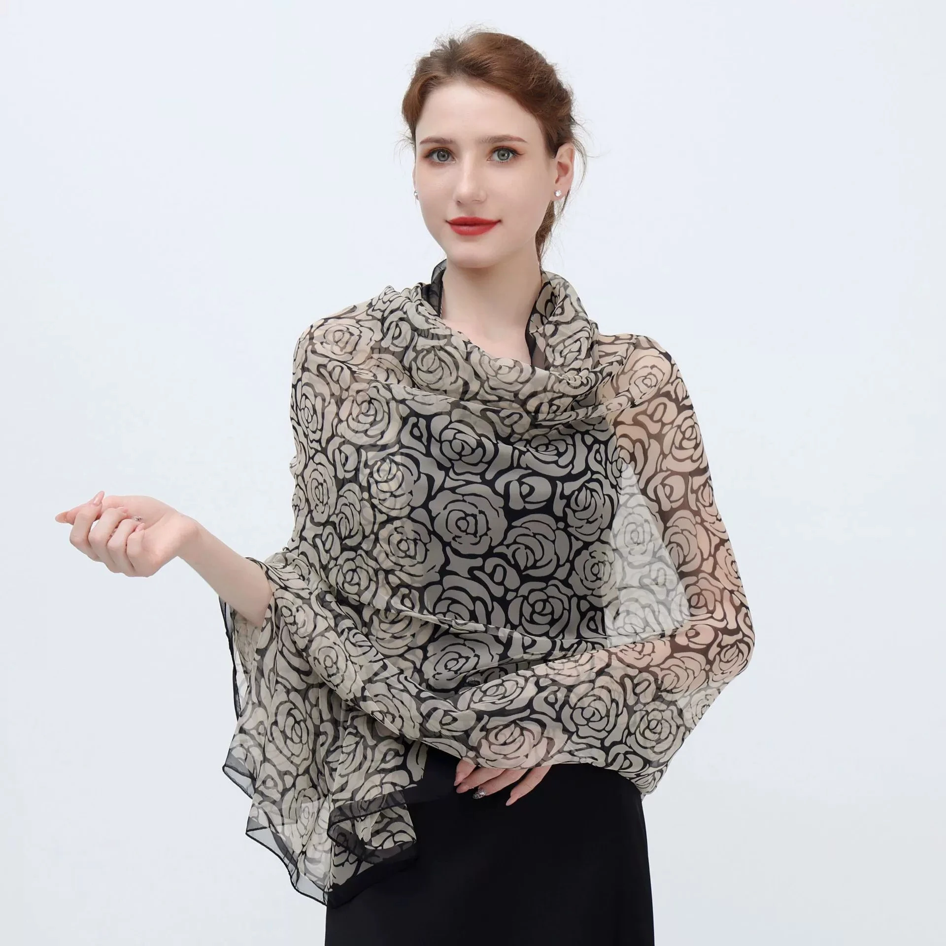 Spring Summer Women Large-size Printed Beach Shawls Muslim Hijabs Travel Sunscreen Scarf/Scarves image 6