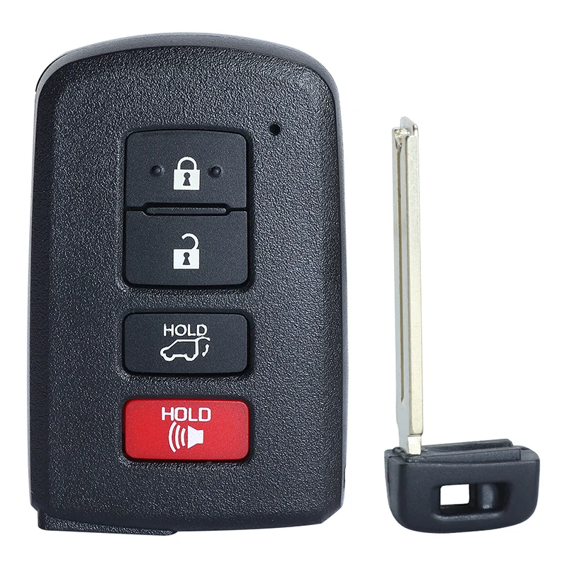 KEYECU 4 przyciski do Toyota Highlander RAV4 Auris Yaris Auto obudowa inteligentnego pilota z kluczykiem samochodowym Fob Board: 2110 / 0020 / 0010