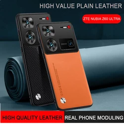 For ZTE Nubia Z60 Ultra Plain Skin Leather Case Cover Nubia  Z50 Z50 Ultra Mobile Suitcase Skin Soft Frame Camera Protect Fundas
