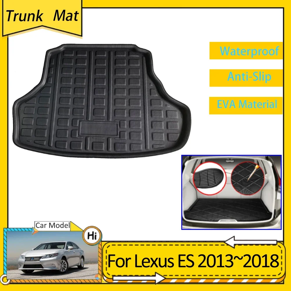 

Car Trunk Mats for Lexus ES 350 ES300H Accessories Hybrid 2013~2018 Waterproof Cargo Boot Liner Tray Pads Protective Carpet 2014