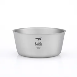 Keith 550ml Food Container Double-wall Titanium Bowl Outdoor Camping Picnic Bowl 114g Ti5322