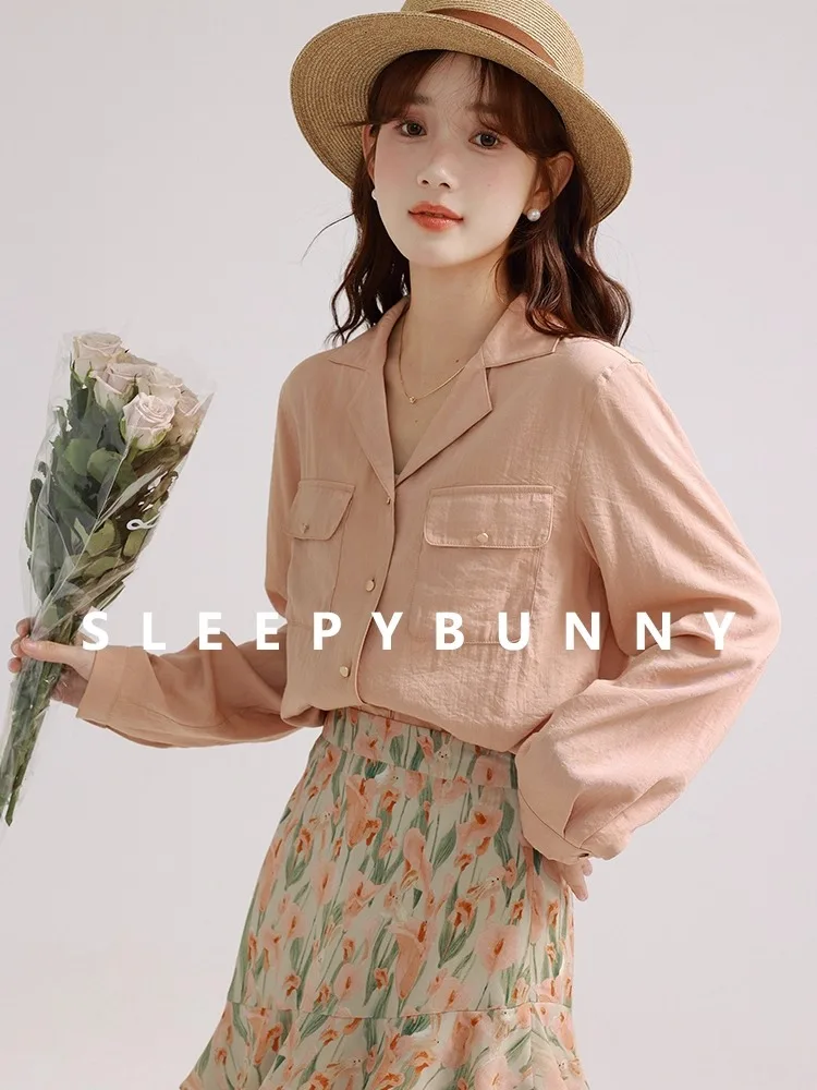 Elegant Ruffle Floral Skirt Shirt Women Autumn Long Sleeve Blouse Turn-Down Collar High Waist Boho Midi Skirt Two-Piece Outfit