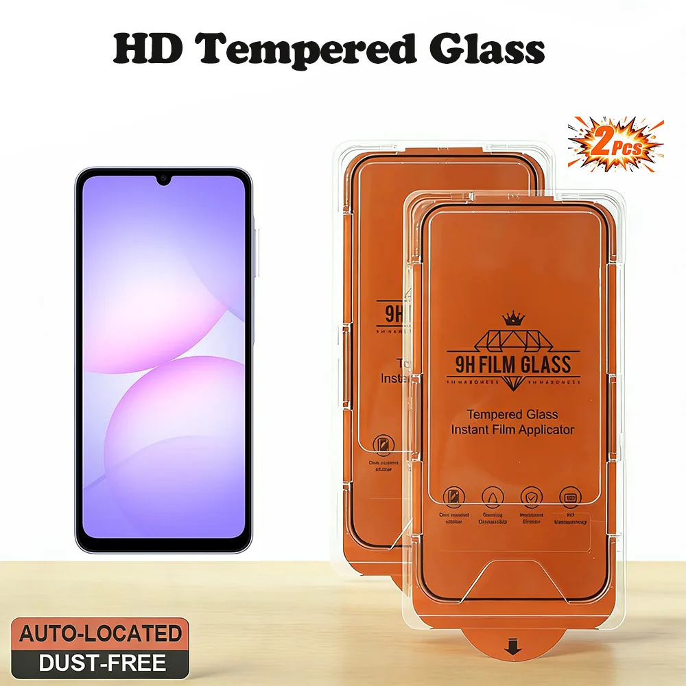 2pcs Premium Screen Protector for Samsung Galaxy A07 A06 A05 A05S A04 Core A04S A15 A14 5G/4G Tempered Glass Dust-free