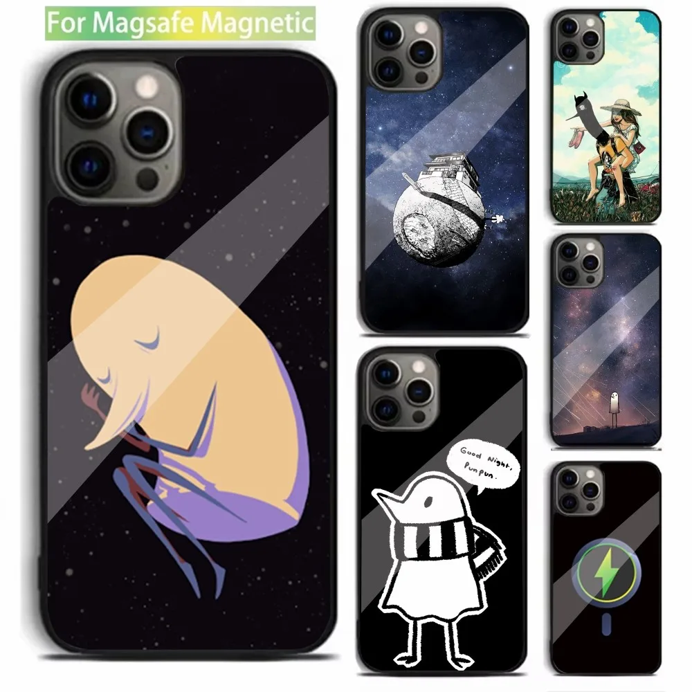 G-Goodnight P-Punpun Phone Case For iPhone 16,15,14,13,12,11,Plus,Pro,Max Mini Magsafe Magnetic Wireless Charging