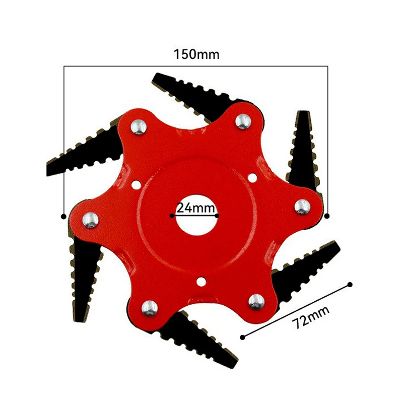 Lawn Mower Blade 6 Blades Trimmer Head for Lawn Mower Garden Tool Trymer Brush Weed Cutter Blades  Accessories