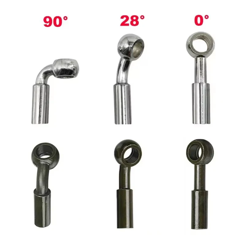 10X 10mm Motorcycle Hydraulic Reinforced Brake Clutch Oil Fuel Hose Line Pipe Fitting Joint Brake Line Adapter 0 28 90 Degree - Image 3