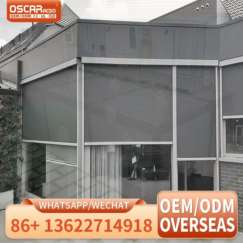 الجملة مخصص في الهواء الطلق مصراع الأسطوانة الكهربائية يندبروف واقية من الشمس الأسطوانة أعمى لحديقة مطعم فناء المتداول أعمى