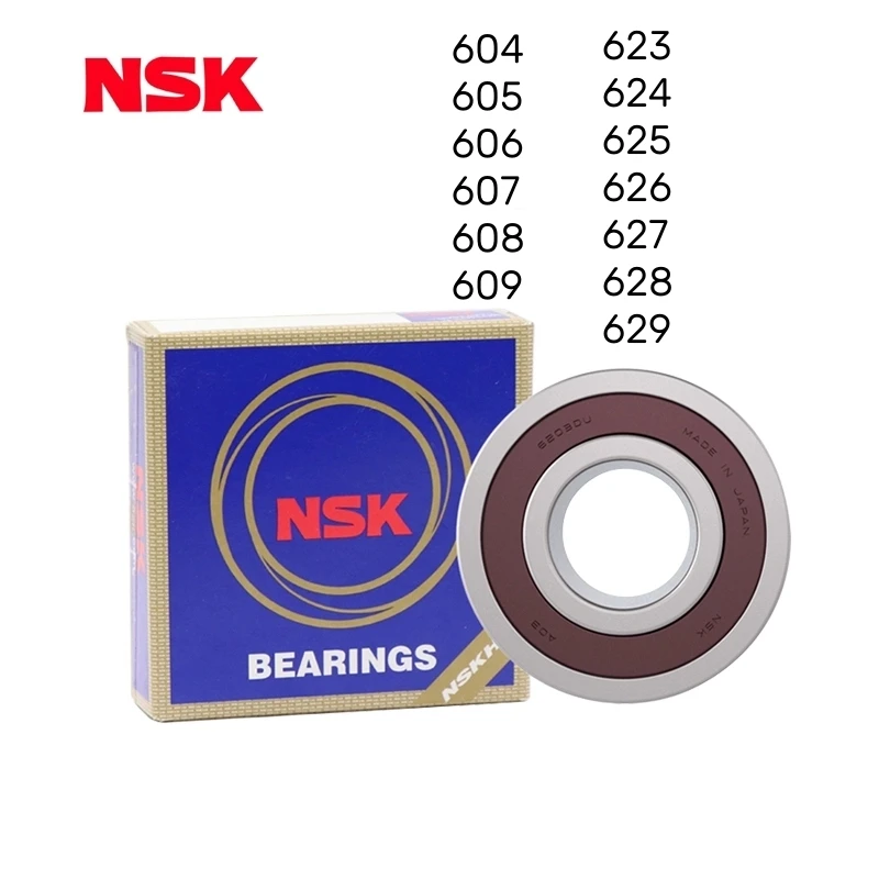 Miniature Deep groove ball bearing NSK High speed 604 605 606 607 608 609 623 624 625 626 627 628 629ZZ bearing steel 8×22×7mm