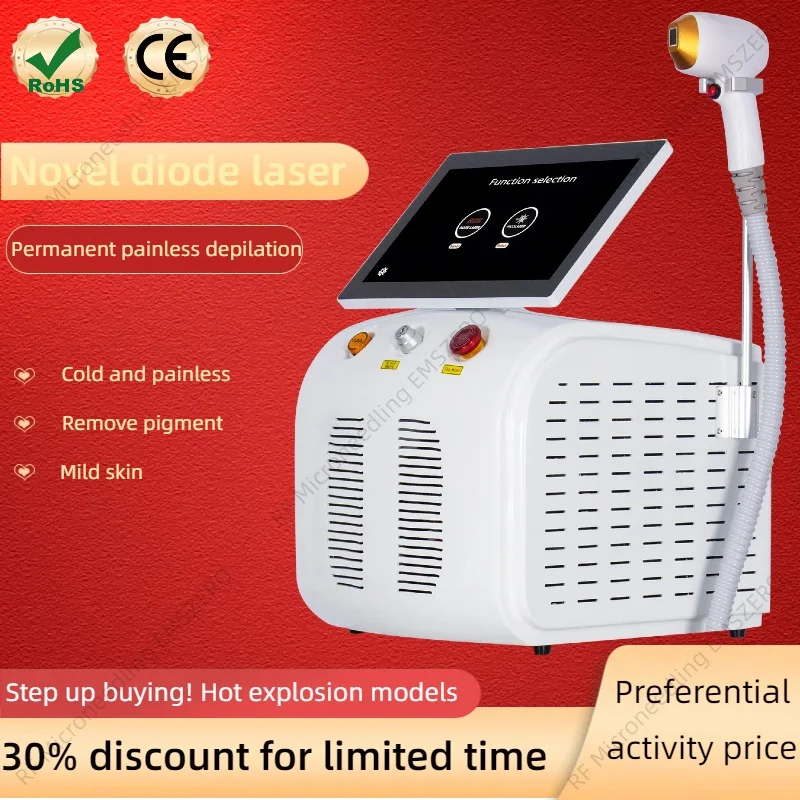 

2025 Best Depilator New Ice Cooling System Skin Care 808nm Diode Laser Hair removal machine painless ice hair removal tattoo