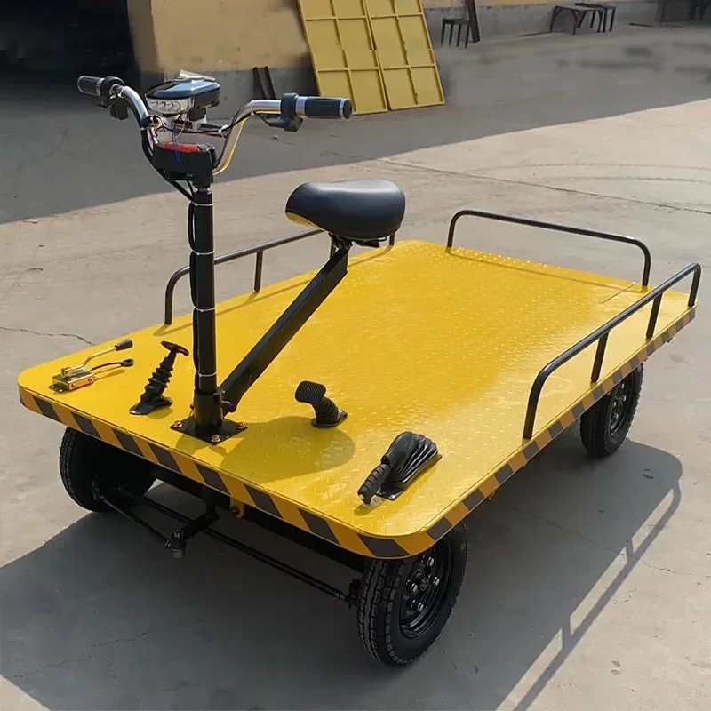 For Farm Breeding Logistics Warehousing Electric Four Wheeled Flat Truck Multi Purpose Cycling Cargo Cart Durable Heavy Duty