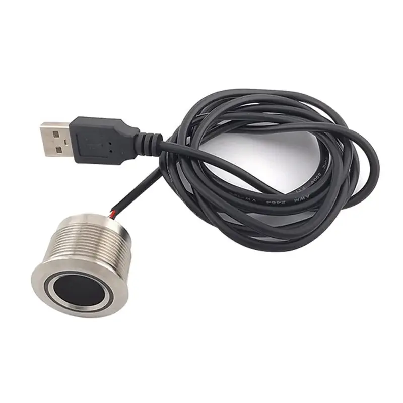 ABGE-R503pro 1500 Capacity Round RGB LED Control DC3.3V Capacitive Fingerprint Module Sensor Scanner For Access Control,USB Dura