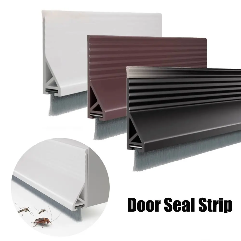 39 "طول شريط عازل للباب مادة السيليكون ذاتية اللصق تحت الباب الفجوة حشو فرشاة تصميم مانع الغبار مسودة الباب سدادة