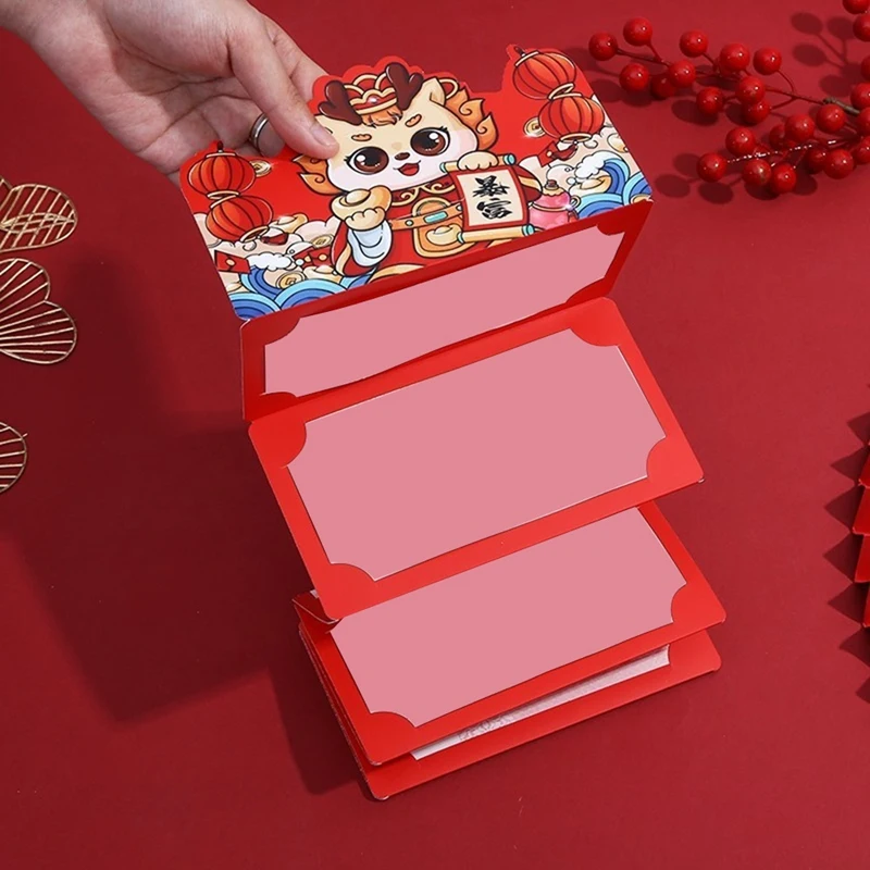 10PCS Red Envelopes Chinese New Year Red Chinese Envelopes For Money 2024 Dragon Lunar New Year Foldable Red Envelope-B Durable