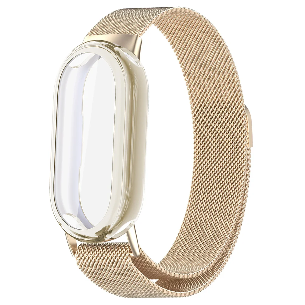 Milanese-Armband + TPU-Hülle für Xiaomi Mi Band 9 8 10 Armband NFC Edelstahl-Armband Correa Xiaomi Smart Band 10 9 8 Zubehör – Detail 7
