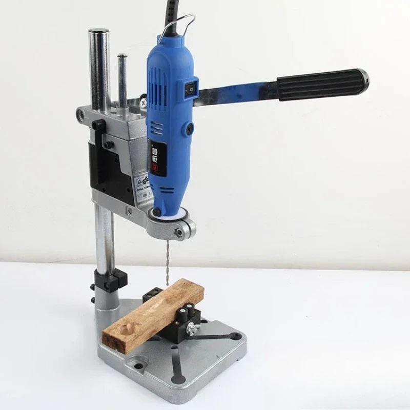 

LGrinder Drill Stand Base Holder Guide Clamp Drilling Press Guide Milling Table Bench Support Woodworking Manual Positioning To