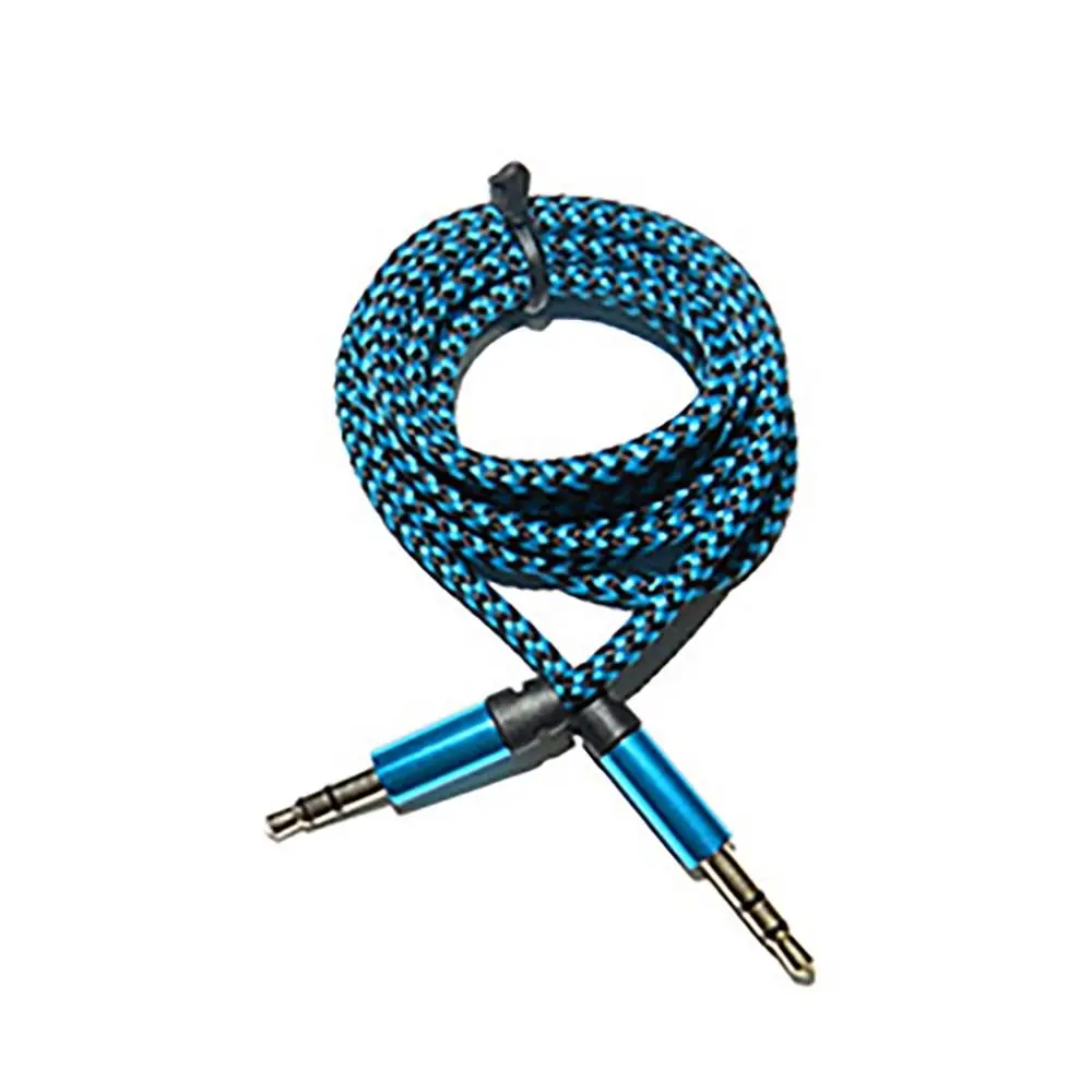 New 3.5mm Audio Cable Colorful Weaving Public To Public Pair Recording Line Copper Wire Core Colour Digital Products Speaker