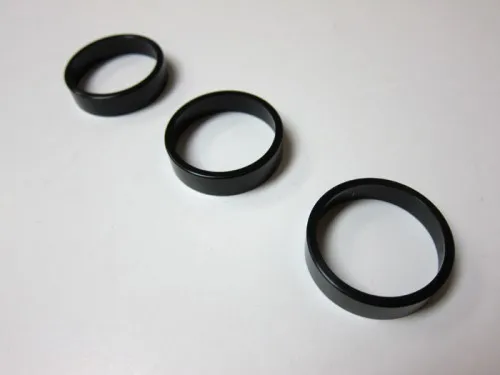 Aluminium Bezel For Climatronic Dial - Set of 3 Rings Gloss Black - for VW Golf Jetta MK5 , Passat B6  EOS New Scirocco Tiguan