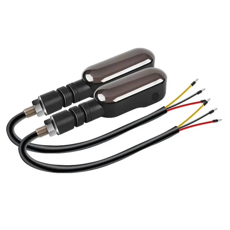 2PCS Colorful LED Turn Signal Lamp For Motorcycles - Waterproof Projection Light
