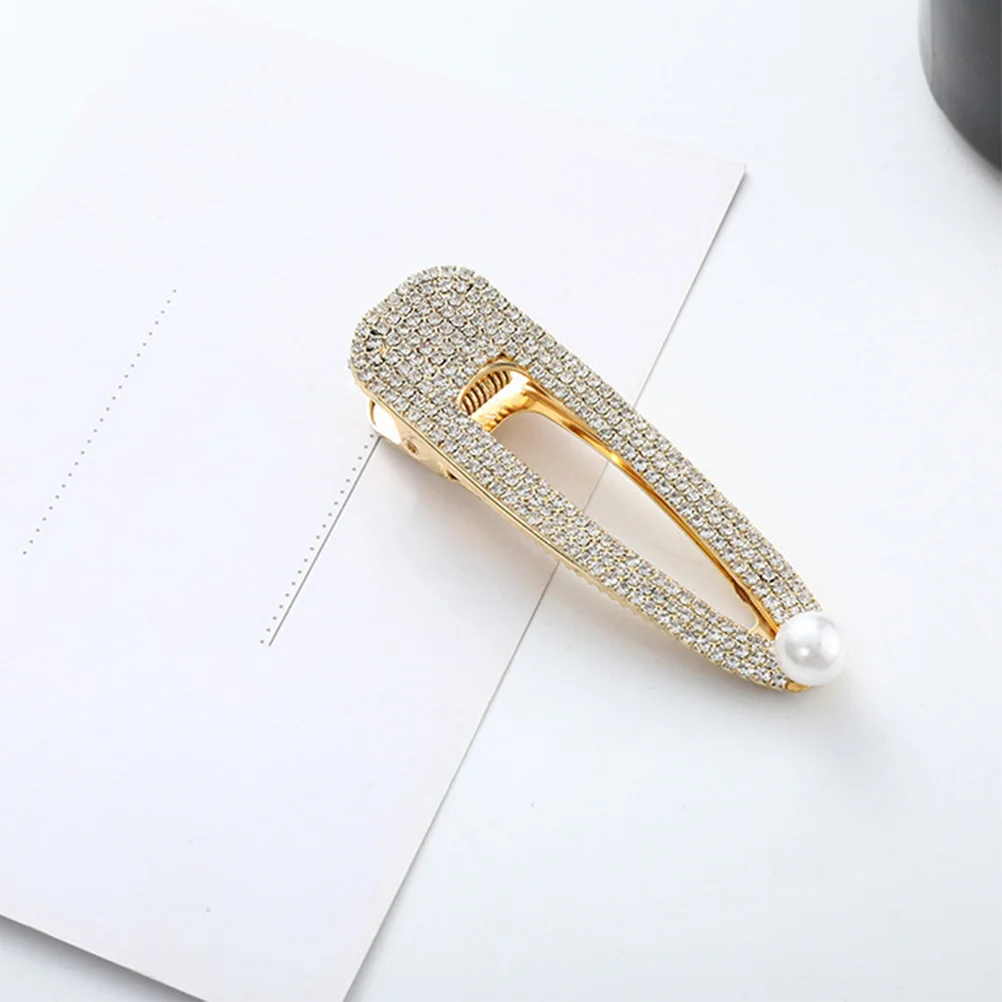 

2pcs Rhinestone Pearl Clips Lightweight Durable Wedding Bride Hair Barrettes Women Hair Accessories Decorations