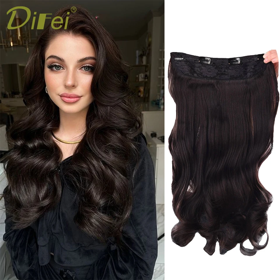 

DIFEI Synthetic Wig Hair Piece Female Natural And Elegant Big Wave Chemical Fiber Fluffy Additional Quantity Wig Piece