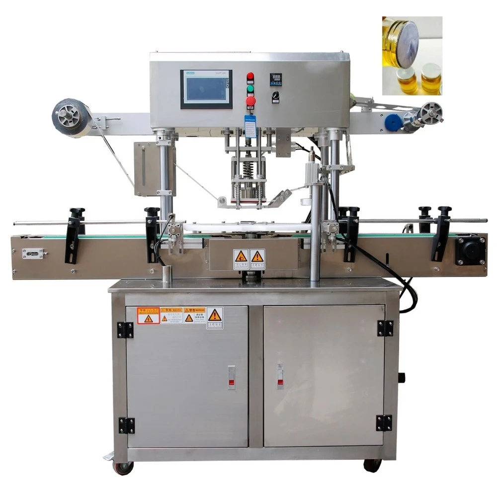 Cup Sealing Machine Commercial Automatic Stainless Steel Heat Sealing Machine for Small Business Glass Jar Closing Equipment