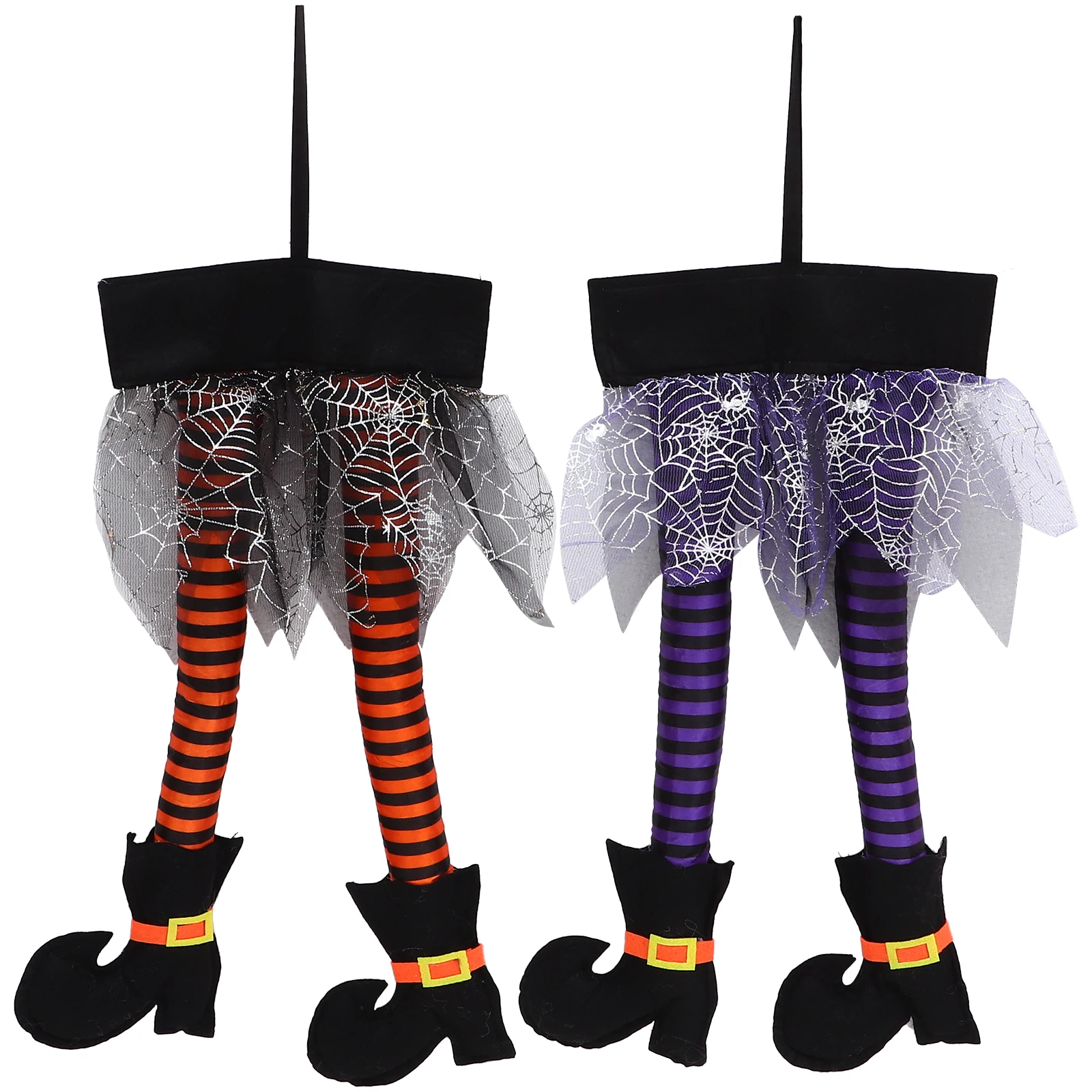 

2Pcs Witch Legs Hanging Ornament Halloween Witch Leg Pendant Creative Cloth Pendant for Indoor Outdoor Decoration Festival Decor