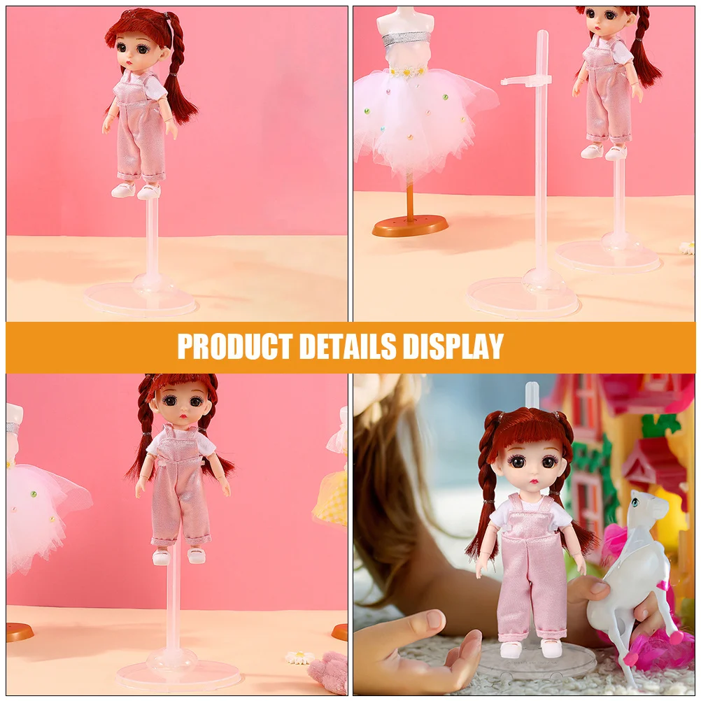 6 قطع من حوامل العرض الشفافة لحاملي الدعم الواضحة، حامل دعامة لشخصية الحركة، سهل التجميع للمتجر و